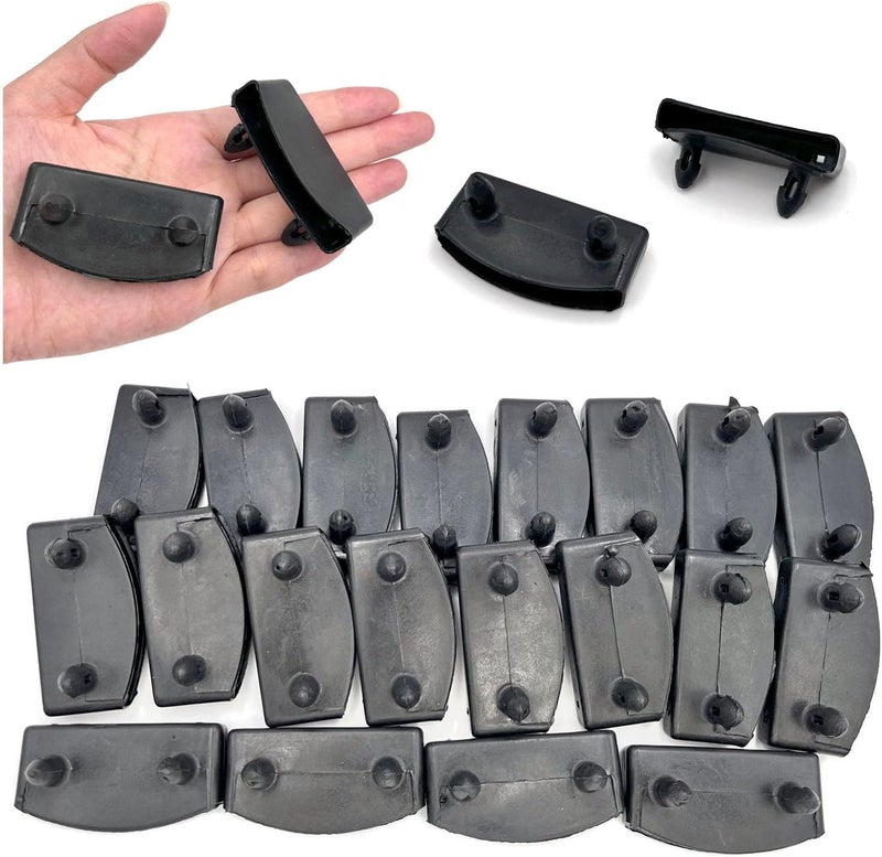 honigo 20pcs 54x9mm Black Replacement Bed Slat Plastic End Caps Holders for Holding Securing Wooden Slats Bed Base,Width 54mm x Height 9 mm (Inside Dimension) - Image 1
